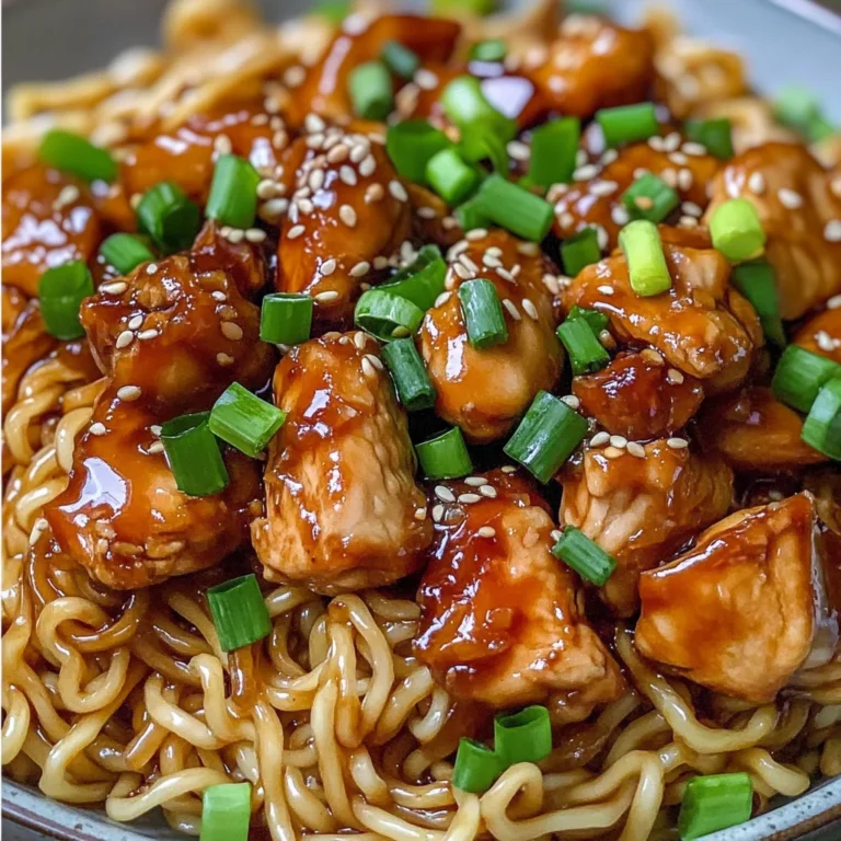 Sticky Garlic Chicken Noodles