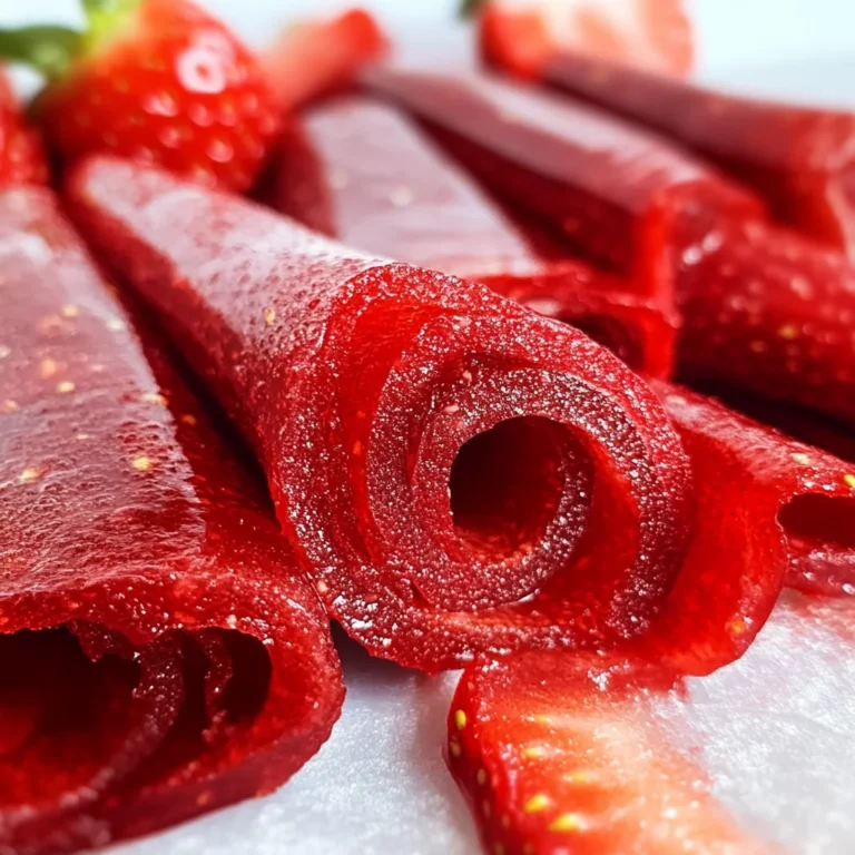 3-Ingredient Homemade Strawberry Fruit Roll-Ups