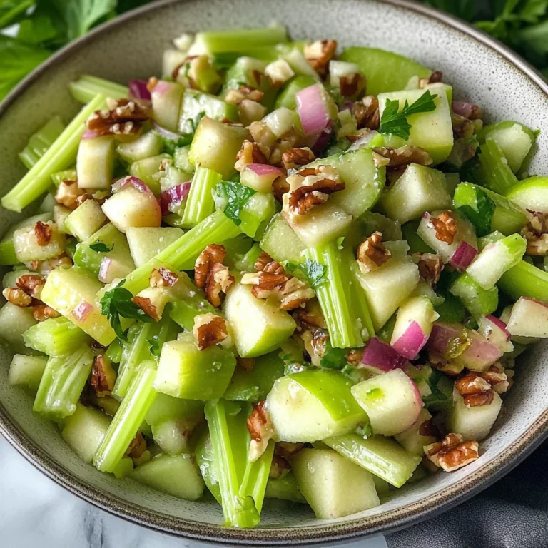 Celery Salad with Apple and Walnuts