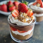 Chocolate and Strawberry Cheesecake Parfait