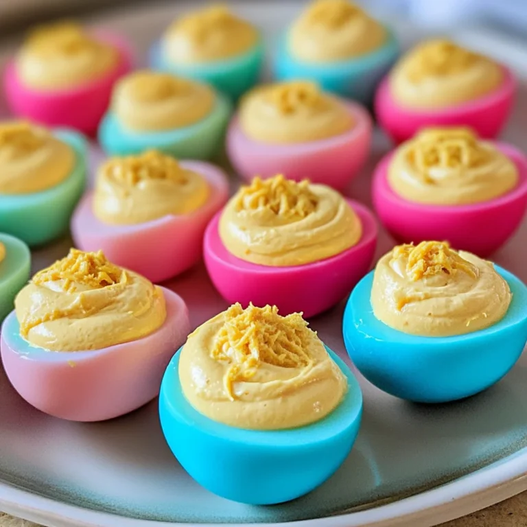 Colored Easter Deviled Eggs