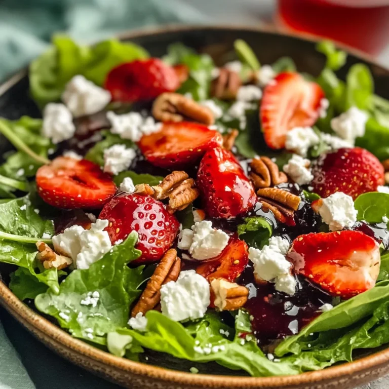Easy Strawberry Salad with Vinaigrette Dressing