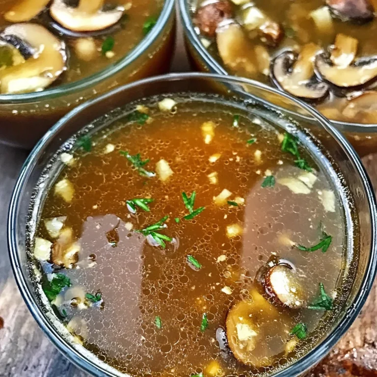 Ginger Garlic Mushroom Broth