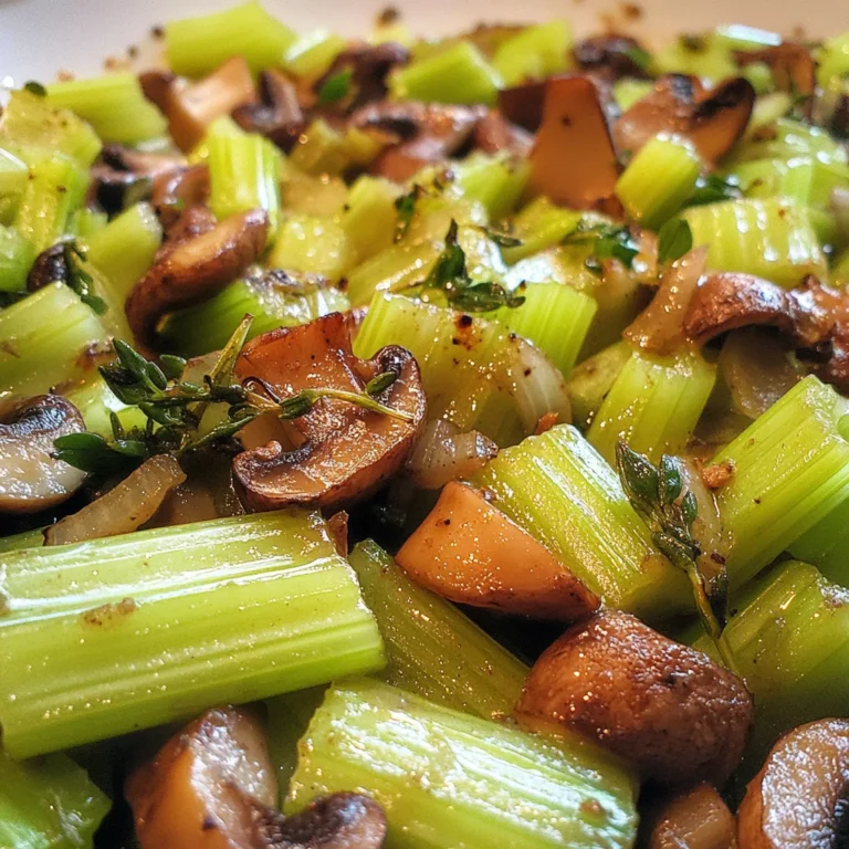 Jennie's Roasted Celery And Mushrooms