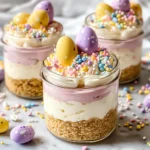 Mini Easter Cheesecake Jars - A Cute, No-Bake Spring Dessert