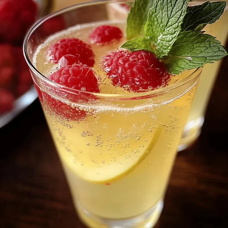 Sparkling Raspberry-Limoncello Cocktail