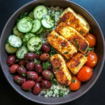 Speedy Crispy Halloumi Greek Power Bowl