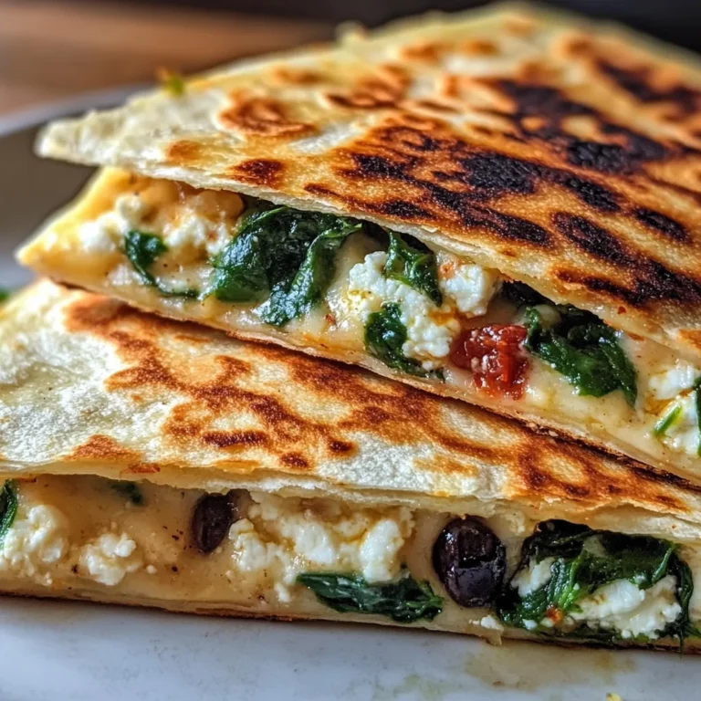 Spinach and Feta Quesadillas Recipe