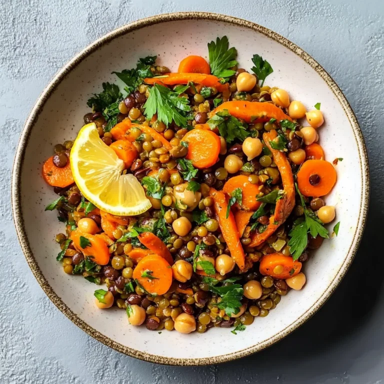 Warm Chickpea and Lentil Salad with Carrots: A Tasty Delight!