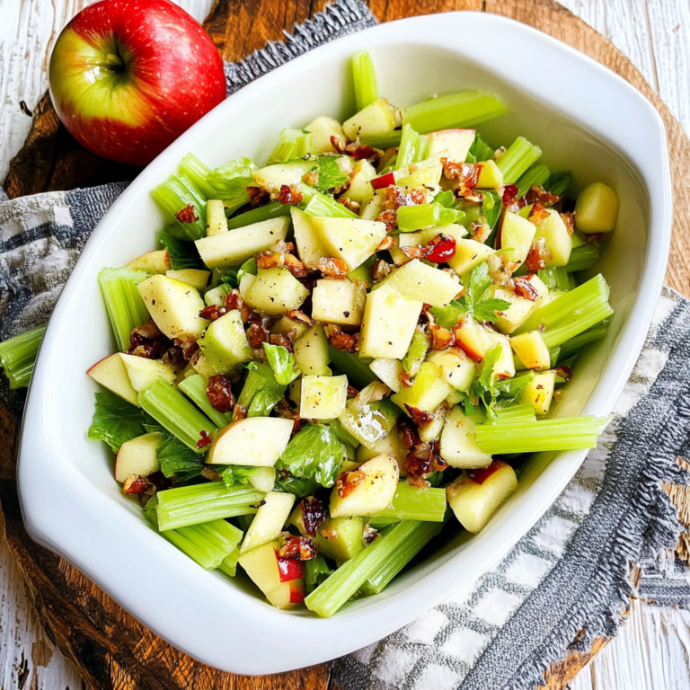 Crisp Apple Celery Salad with Maple-Dijon Dressing