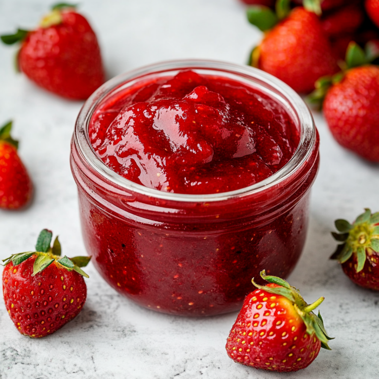 Quick Strawberry Sauce with Fresh Strawberries