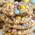Chewy Cadbury Egg Oatmeal Chocolate Chip Easter Cookies Delight