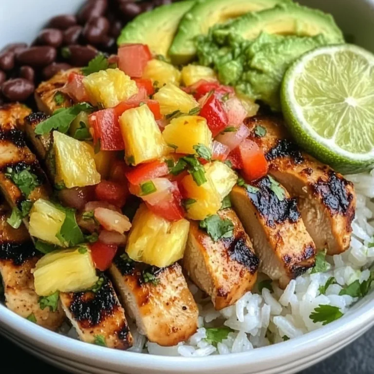 Chicken Bowl with Pineapple Salsa