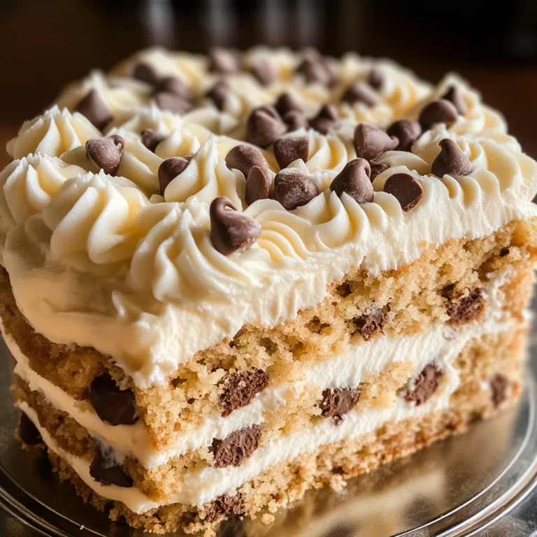Chocolate Chip Cookie Cake Recipe with Buttercream Frosting