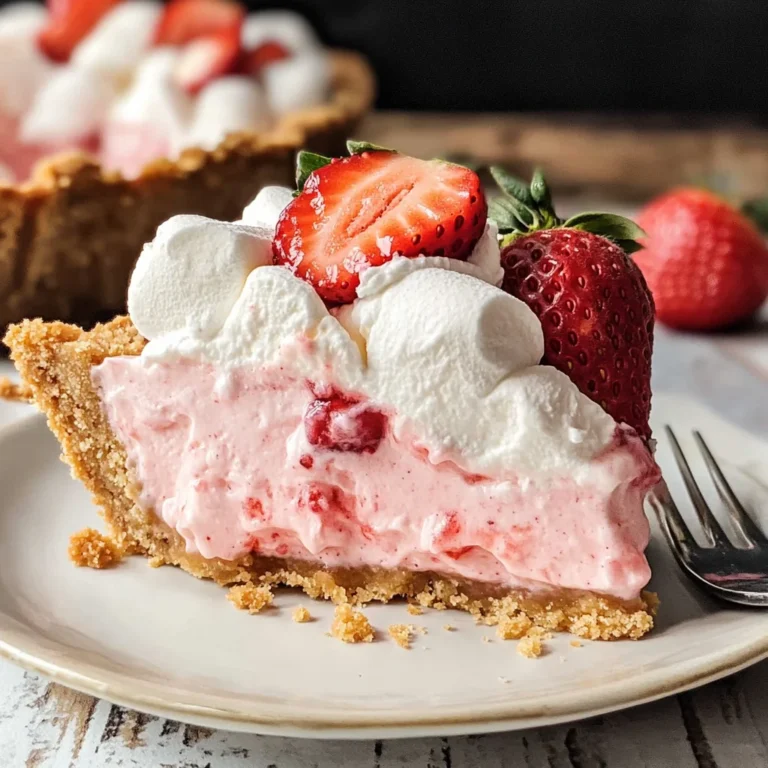 Easy Strawberry Marshmallow Pie