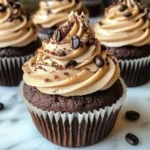 Espresso Brownie Cupcakes with Coffee Buttercream
