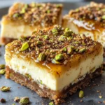 Greek Honey Pistachio Cheesecake Bars: Creamy Delight!