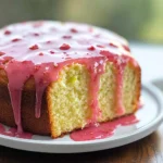 Raspberry Glazed Key Lime Cake