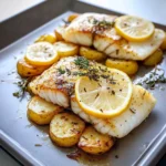 Roasted Cod with Potatoes and Lemon
