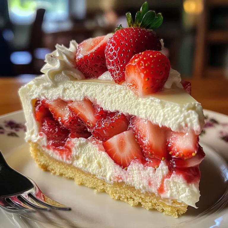 Strawberry Shortcake Cheesecake with White Chocolate Layers