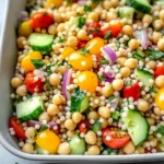 Vegetarian Mediterranean Couscous Salad Meal Prep