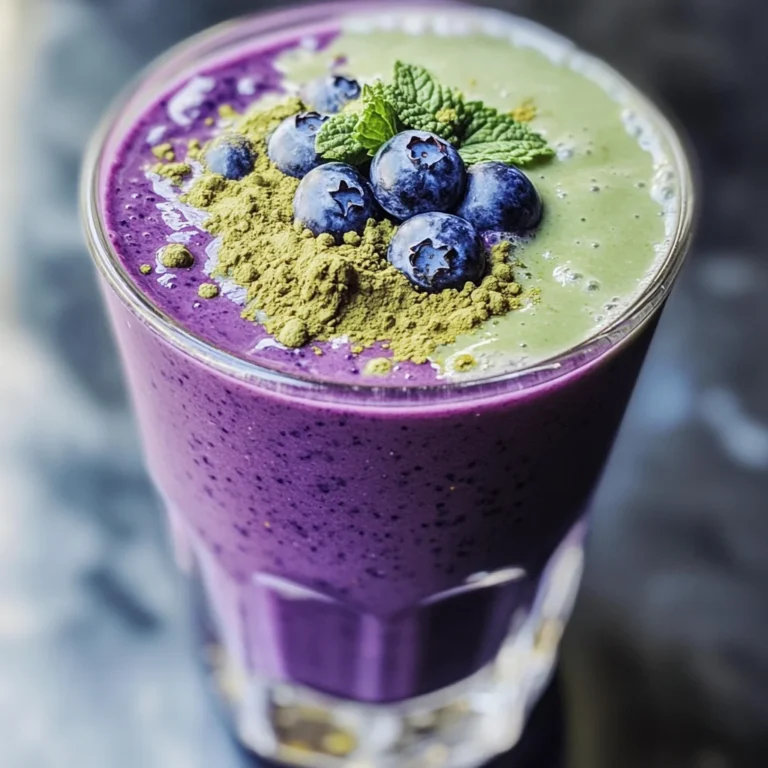 Wild Blueberry Vanilla Matcha Smoothie