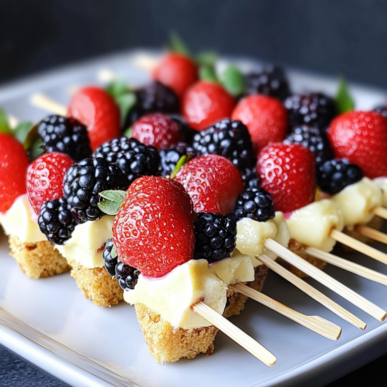 Berry Cheesecake Dessert Kabobs
